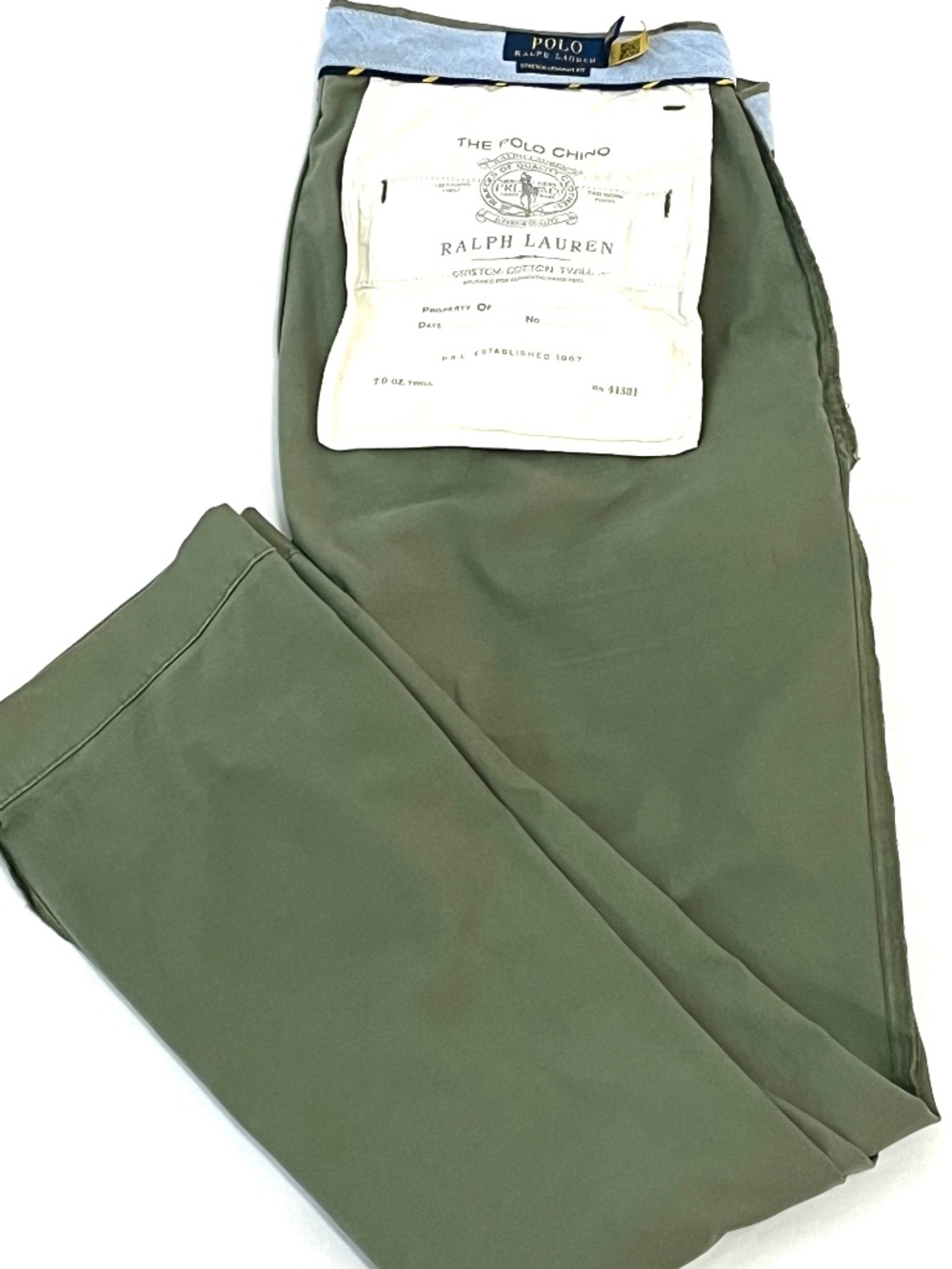 Polo Ralph Lauren Bedford Stretch Straight Fit Chino Pant | Green | Size 33X32 - Picture 1 of 14